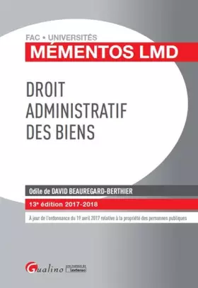 Couverture du produit · Droit administratif des biens