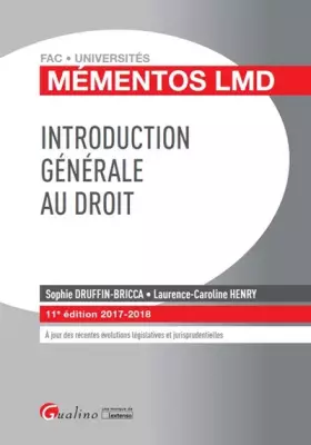 Couverture du produit · Introduction générale au droit