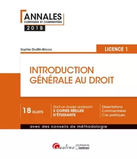 Couverture du produit · Introduction générale au droit: Licence 1