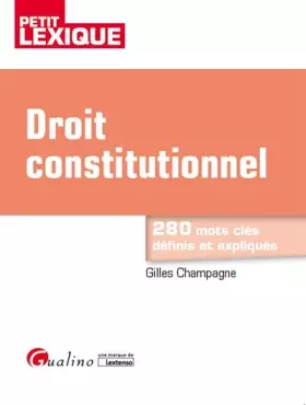 Couverture du produit · DROIT CONSTITUTIONNEL 5EME EDITION