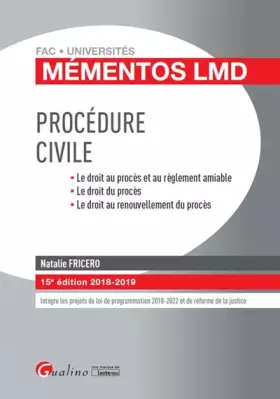Couverture du produit · Procédure civile