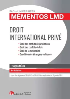 Couverture du produit · Droit international privé