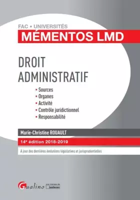 Couverture du produit · Droit administratif
