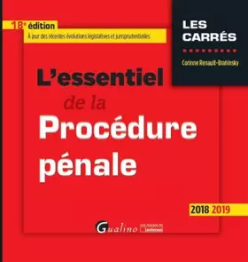 Couverture du produit · L'essentiel de la procédure pénale