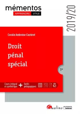 Couverture du produit · Droit pénal spécial