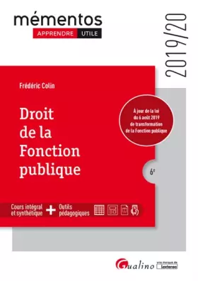 Couverture du produit · Droit de la fonction publique