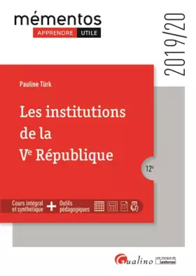 Couverture du produit · Les institutions de la Ve République