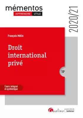 Couverture du produit · Droit international privé