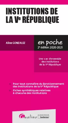 Couverture du produit · Institutions de la Ve République (2020-2021)