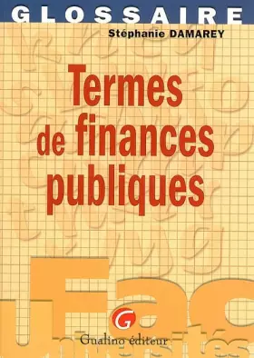 Couverture du produit · Termes de finances publiques