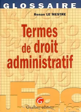 Couverture du produit · Termes de droit administratif