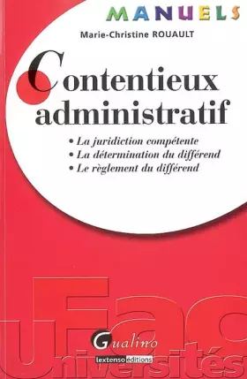 Couverture du produit · Contentieux administratif