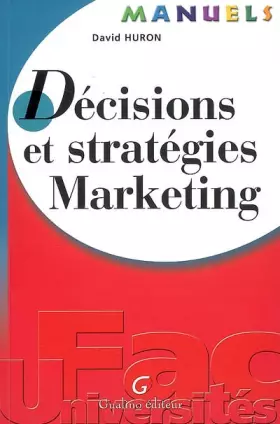 Couverture du produit · Décisions et stratégies Marketing