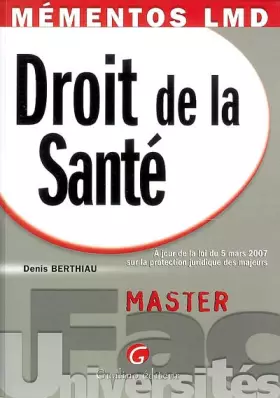 Couverture du produit · Droit de la Santé