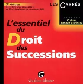 Couverture du produit · L'essentiel du Droit des Successions