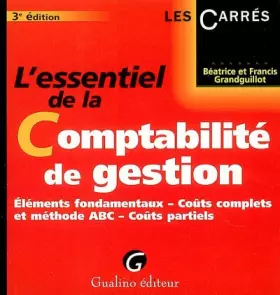 Couverture du produit · L'essentiel de la Comptabilité de gestion