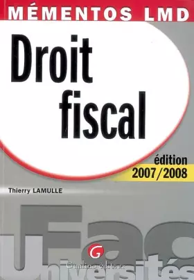 Couverture du produit · Droit fiscal