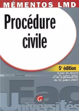 Couverture du produit · Procédure civile