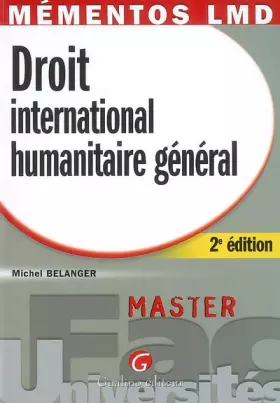 Couverture du produit · Droit international humanitaire général