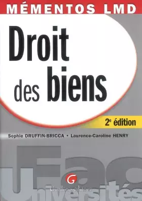 Couverture du produit · Droit des biens