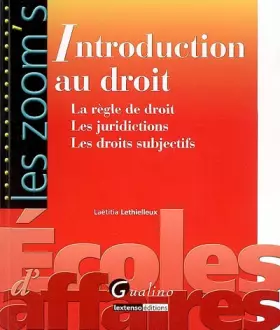 Couverture du produit · Introduction au droit
