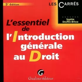 Couverture du produit · L'essentiel de l'Introduction générale au Droit