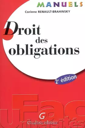 Couverture du produit · Droit des obligations