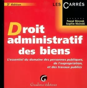 Couverture du produit · Droit administratif des biens
