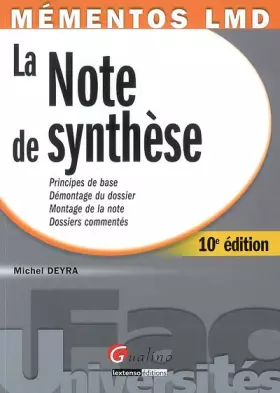Couverture du produit · La note de synthèse