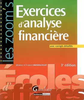 Couverture du produit · Exercices d'analyse financière : Avec corrigés détaillés