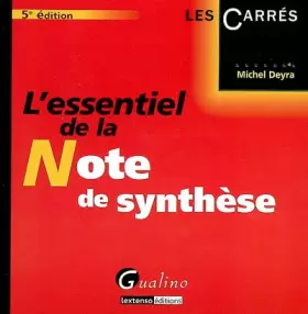 Couverture du produit · L'essentiel de la note de synthèse