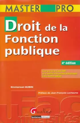 Couverture du produit · Droit de la fonction publique