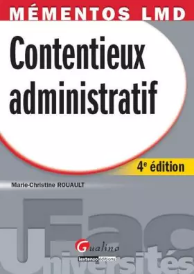 Couverture du produit · Contentieux admininistratif
