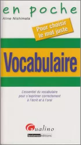 Couverture du produit · Vocabulaire en poche