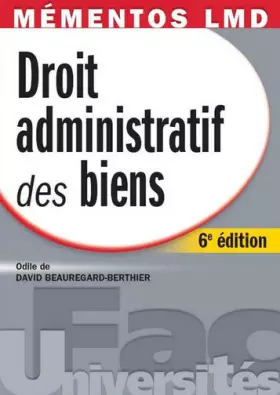 Couverture du produit · Droit administratif des biens