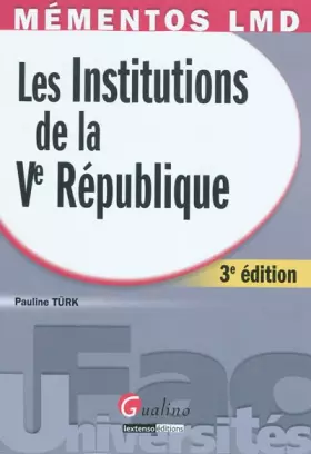 Couverture du produit · Les Institutions de Ve République