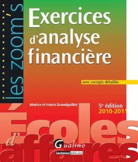 Couverture du produit · Exercices d'analyse financière