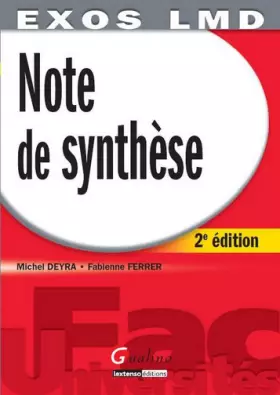 Couverture du produit · Note de synthèse : Exercices