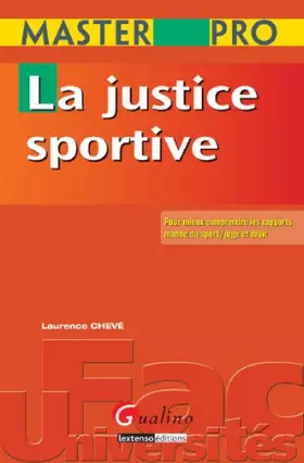 Couverture du produit · MASTER PRO - LA JUSTICE SPORTIVE