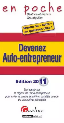 Couverture du produit · devenez auto-entrepreneur - 3ème édition