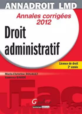 Couverture du produit · Anna droit 2012 . Droit administratif,13ème édition