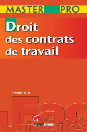 Couverture du produit · Droit des contrats de travail