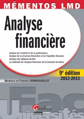 Couverture du produit · Analyse financière