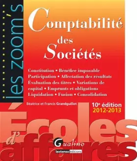 Couverture du produit · Comptabilité des sociétés