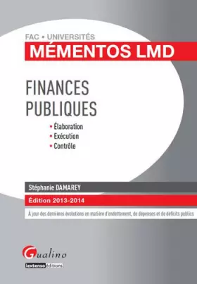 Couverture du produit · Finances publiques