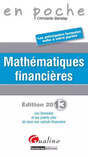 Couverture du produit · Mathématiques financières