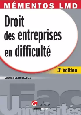 Couverture du produit · Droit des entreprises en difficultés