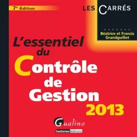 Couverture du produit · L'essentiel du contrôle de gestion