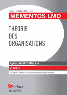 Couverture du produit · Théorie des organisations, 2ème édition