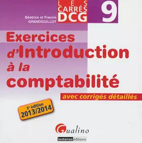 Couverture du produit · DCG 9 Exercices d'introduction à la comptabilité : Avec corrigés détaillés